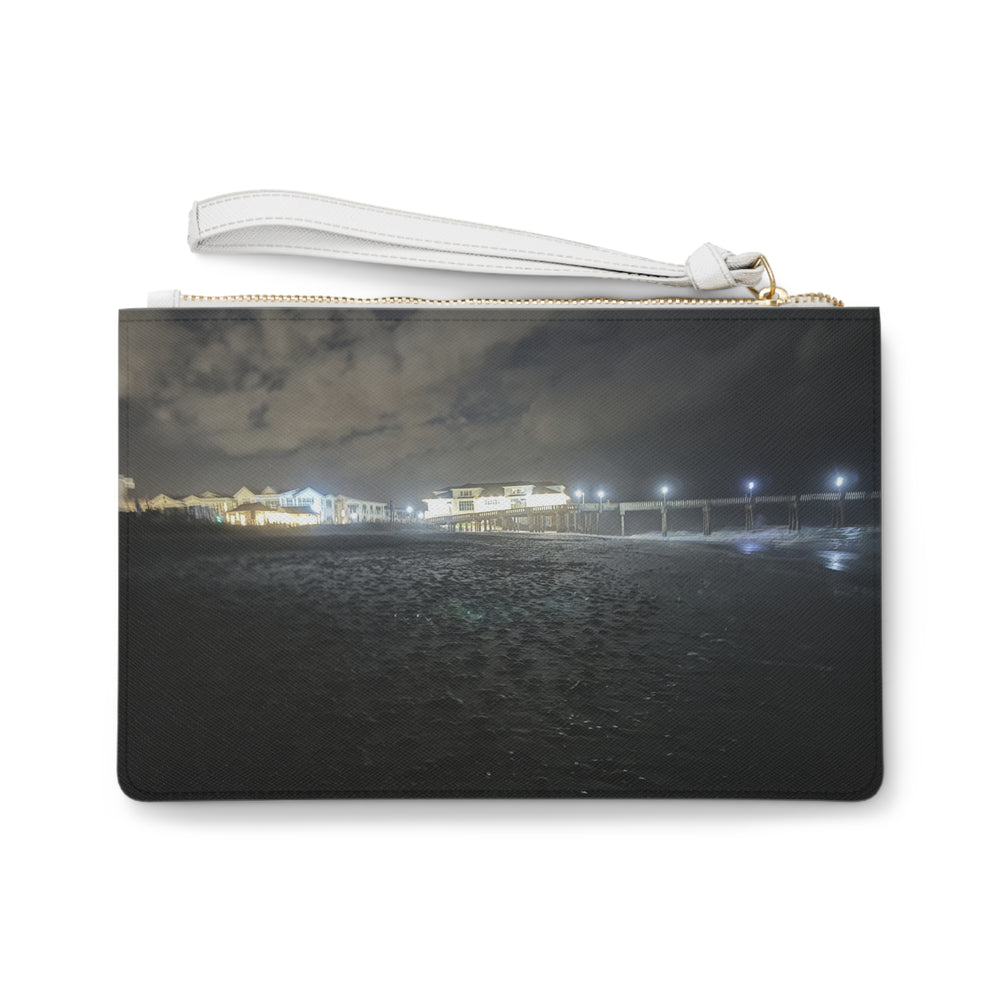 Pier Lights At Night — Clutch Bag