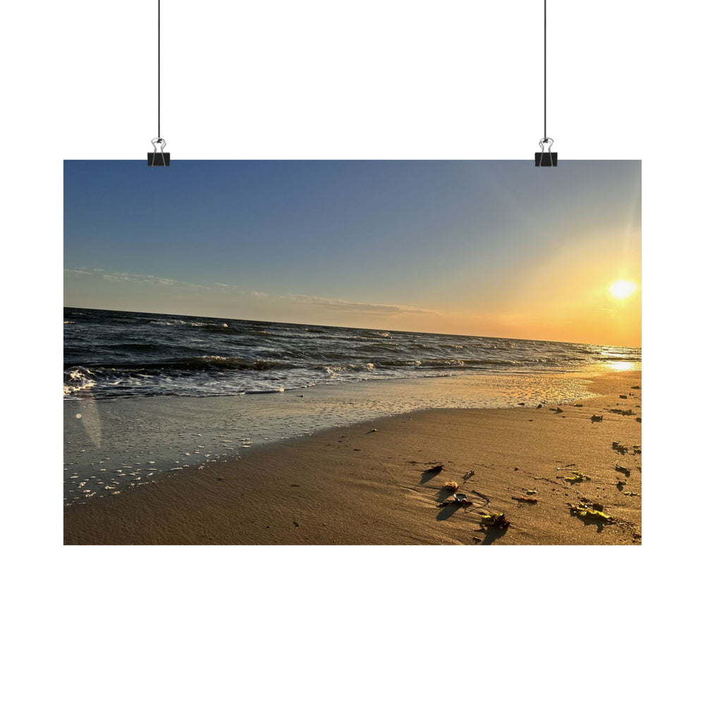 Tide Line At Golden Hour — Matte Poster