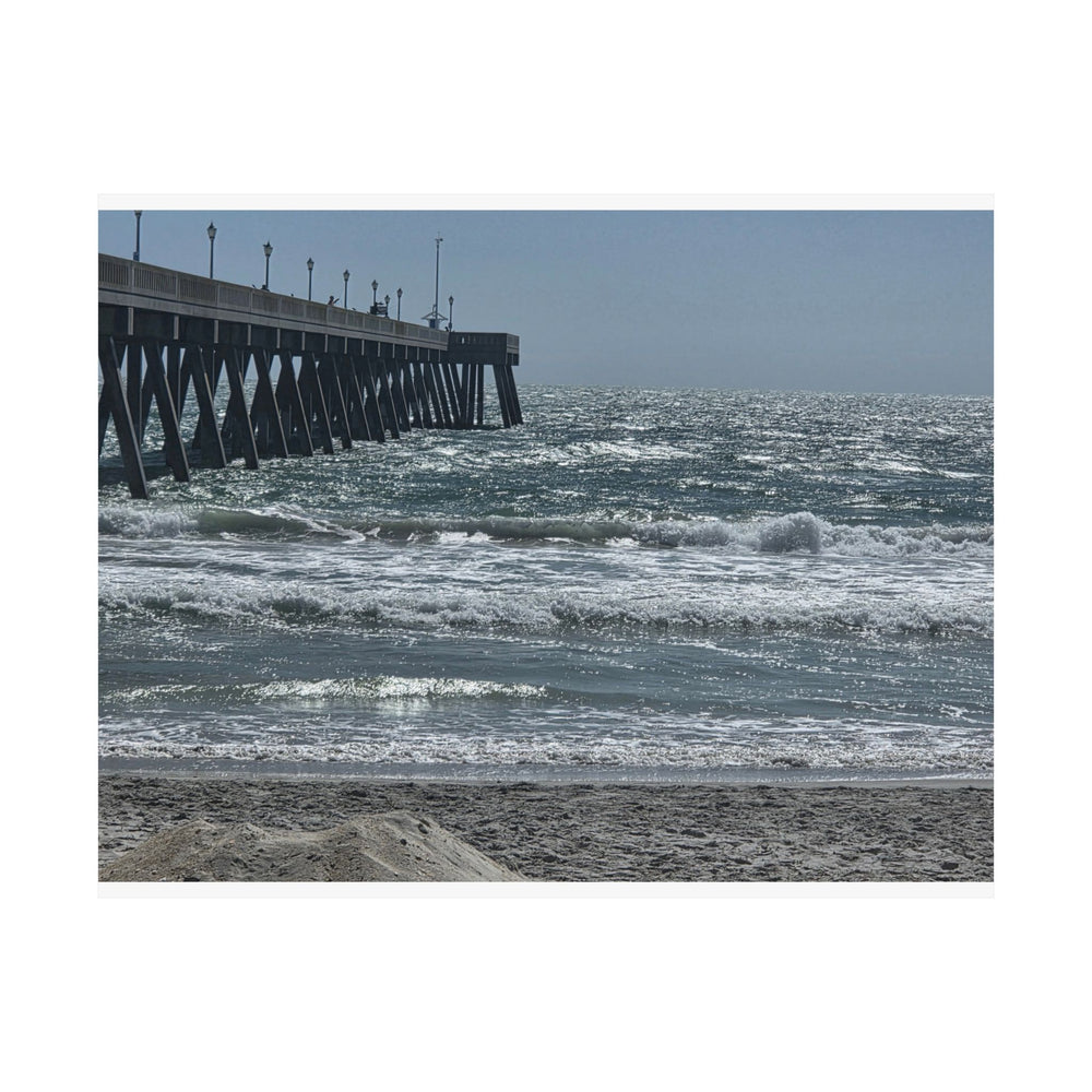 Silver Water Pier — Matte Poster