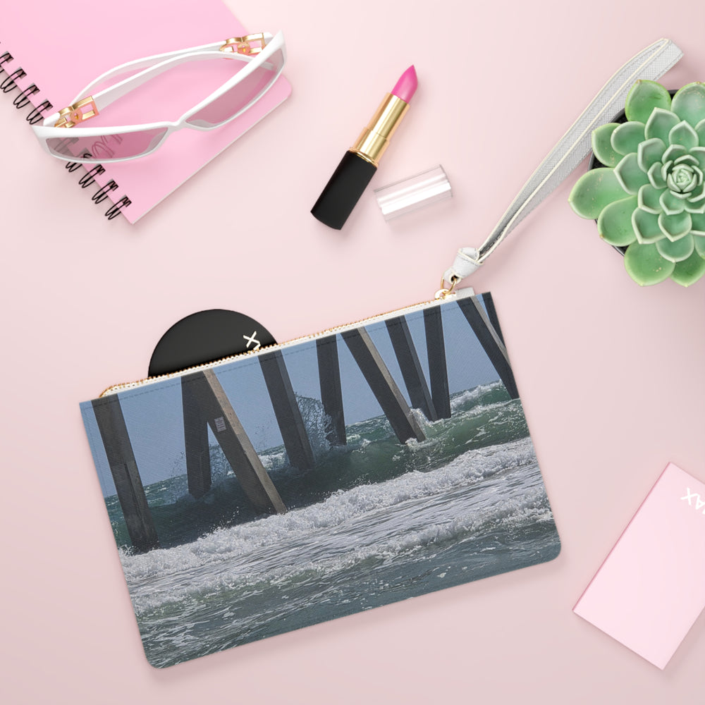 Surge Through The Pilings — Clutch Bag