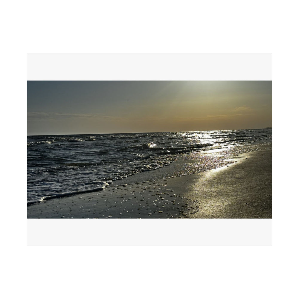 Silver Morning Shoreline — Matte Poster