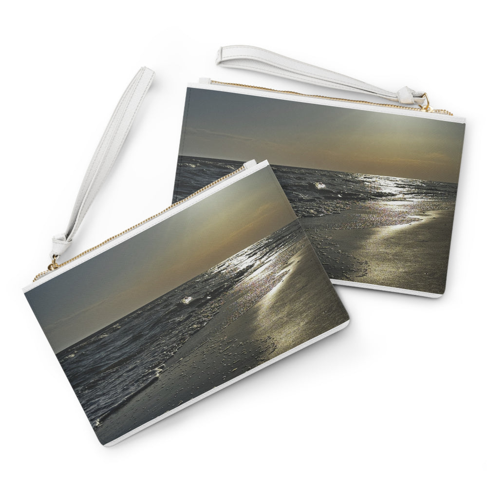 Silver Morning Shoreline — Clutch Bag