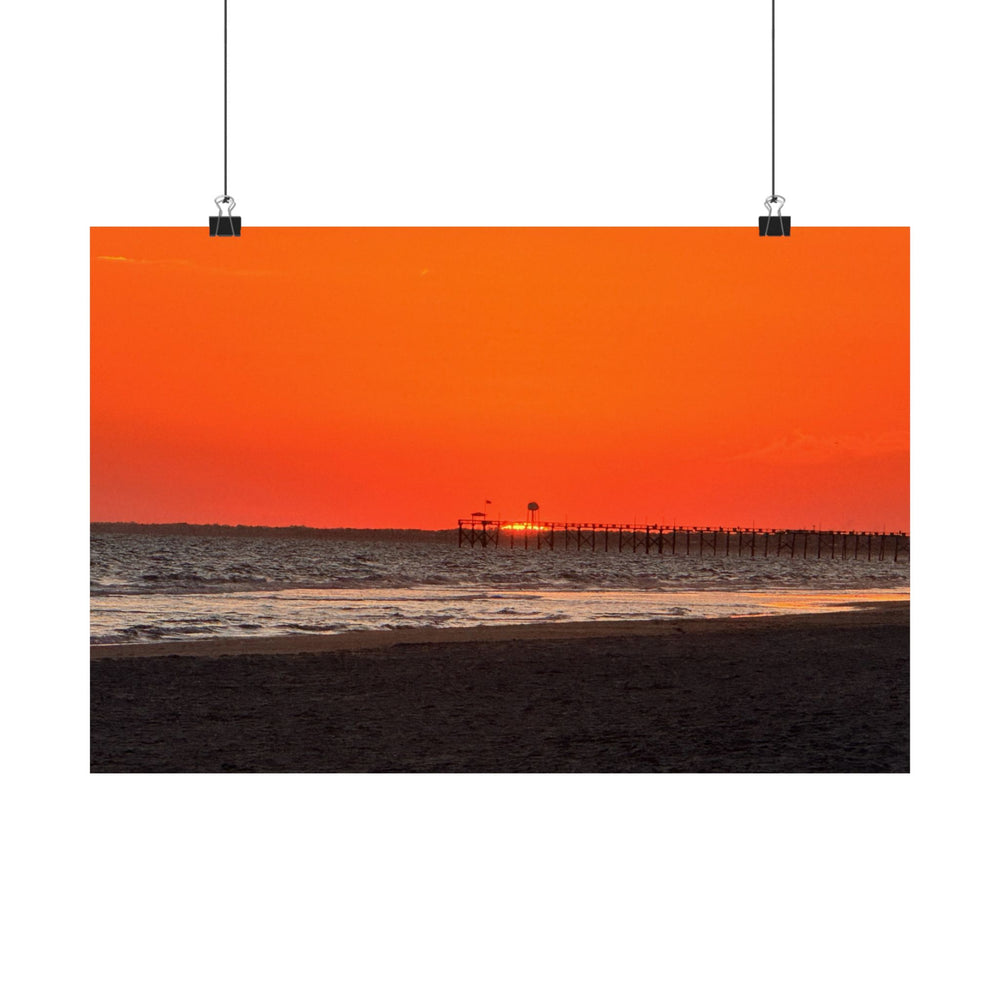 Crimson Pier — Matte Poster