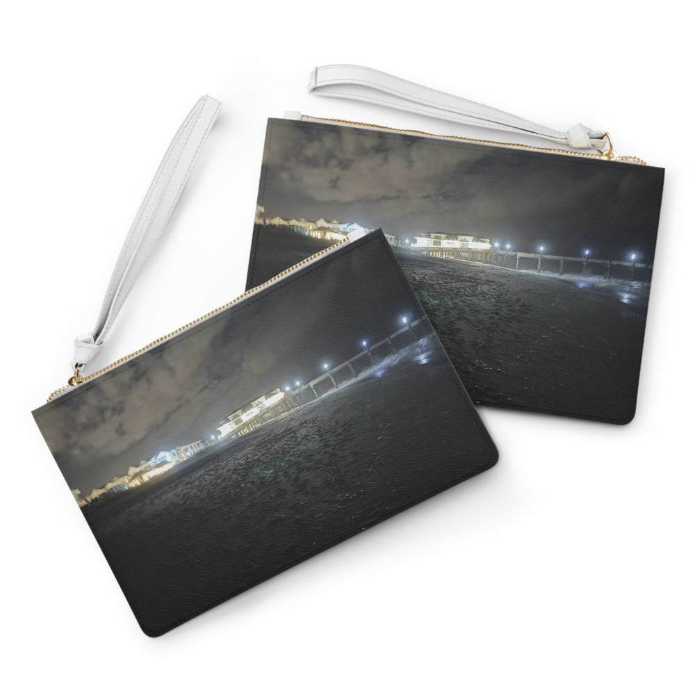 Pier Lights At Night — Clutch Bag
