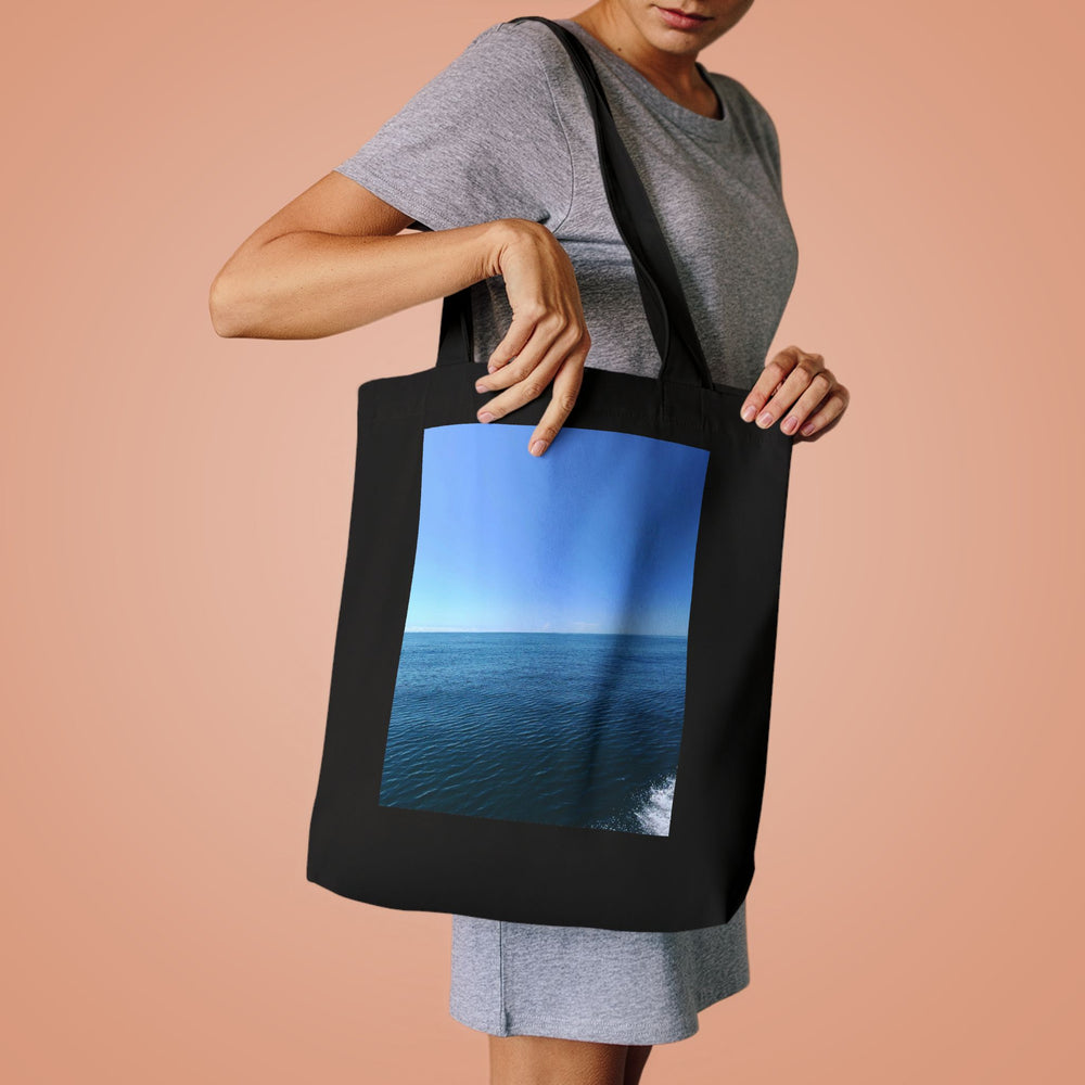 Sapphire Ripple Field — Cotton Tote