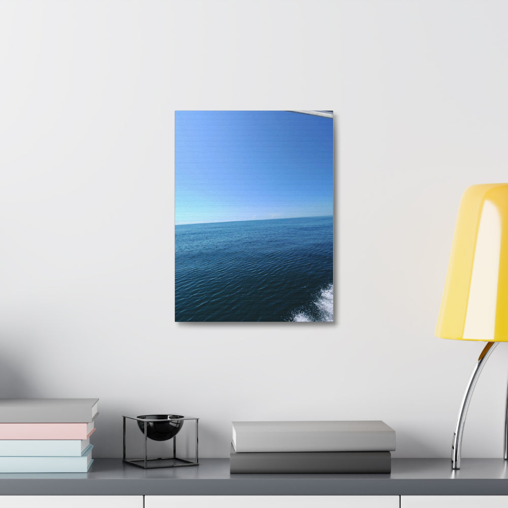 Sapphire Ripple Field — Stretched Canvas
