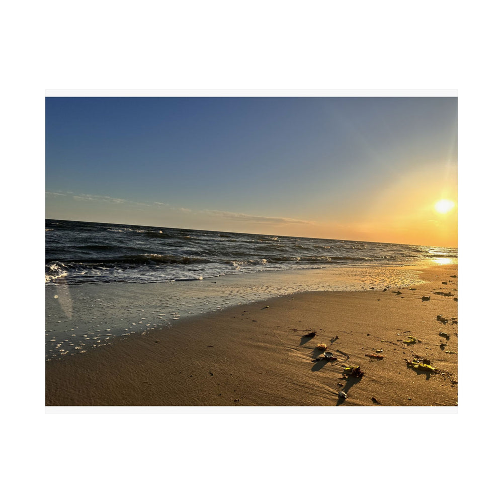 Tide Line At Golden Hour — Matte Poster