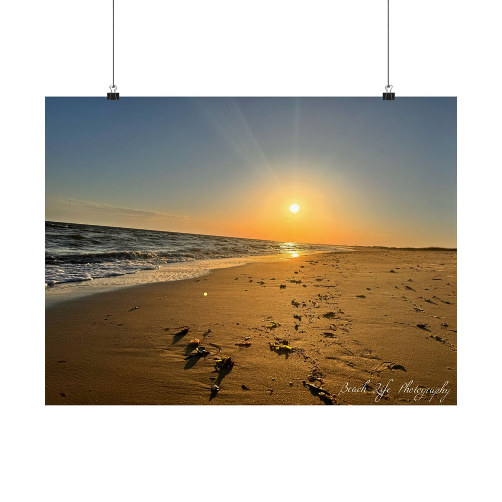 Golden Hour Shoreline — Matte Poster