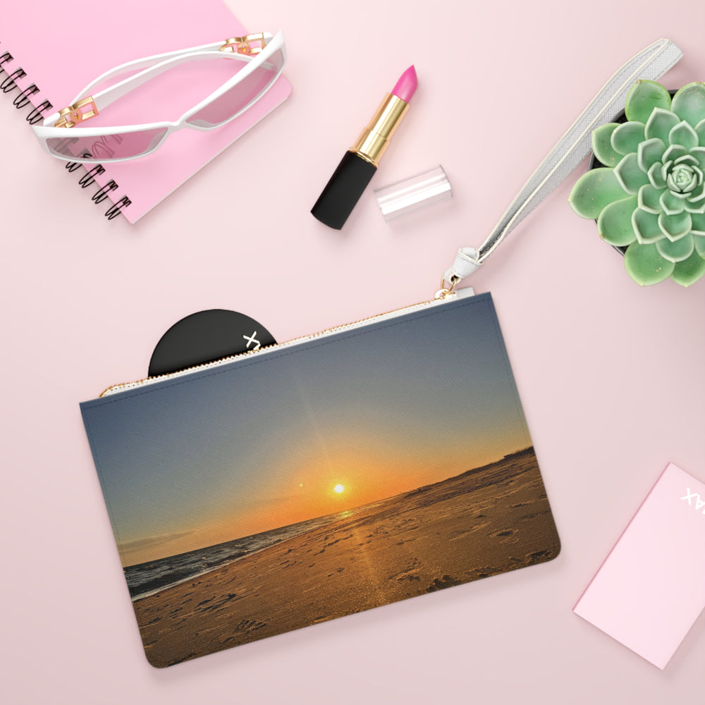 Footprints At Sunset — Clutch Bag