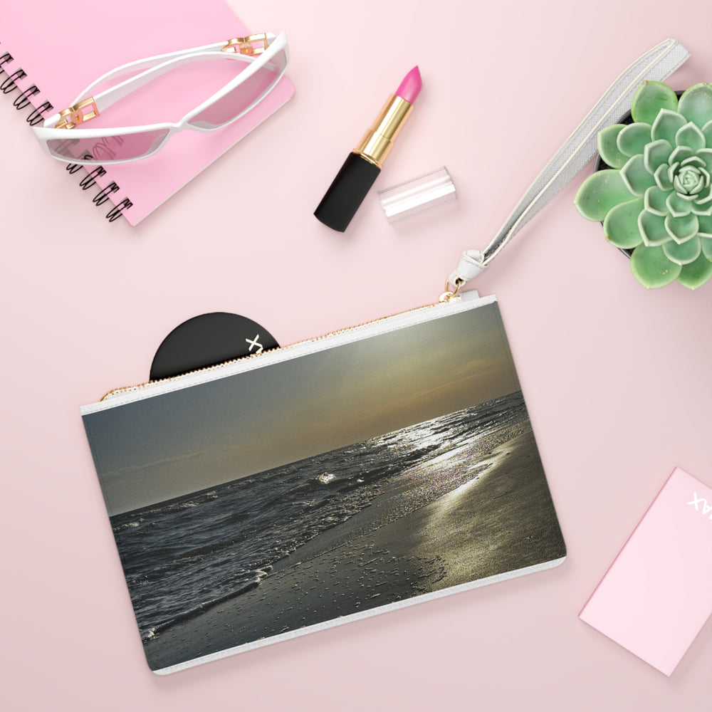 Silver Morning Shoreline — Clutch Bag