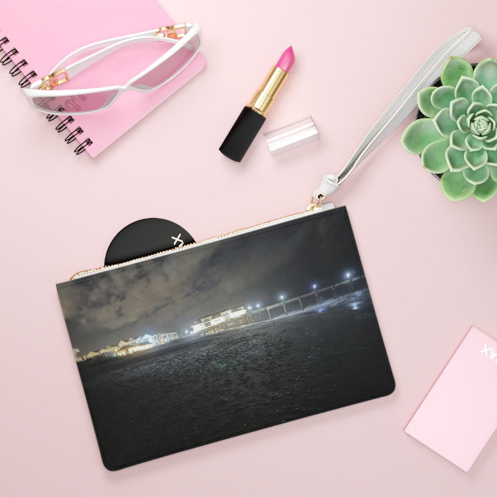 Pier Lights At Night — Clutch Bag
