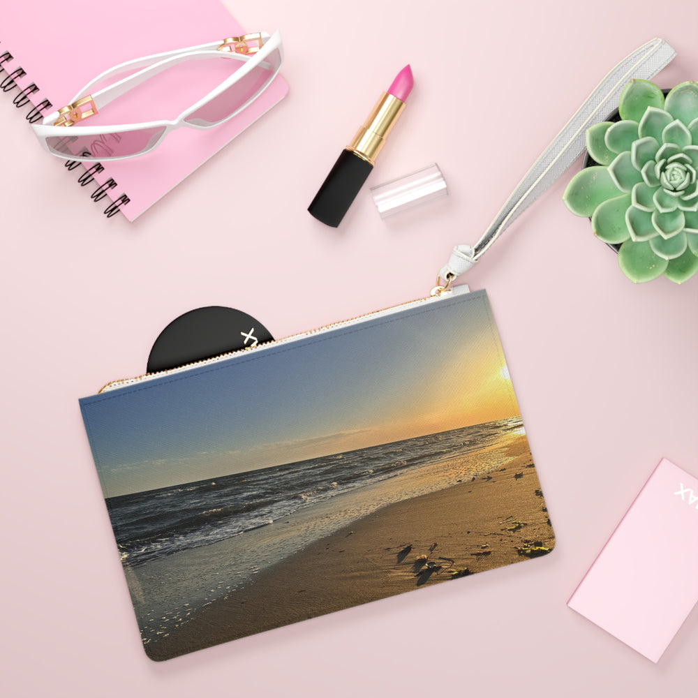Tide Line At Golden Hour — Clutch Bag