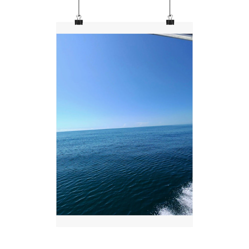 Sapphire Ripple Field — Matte Poster