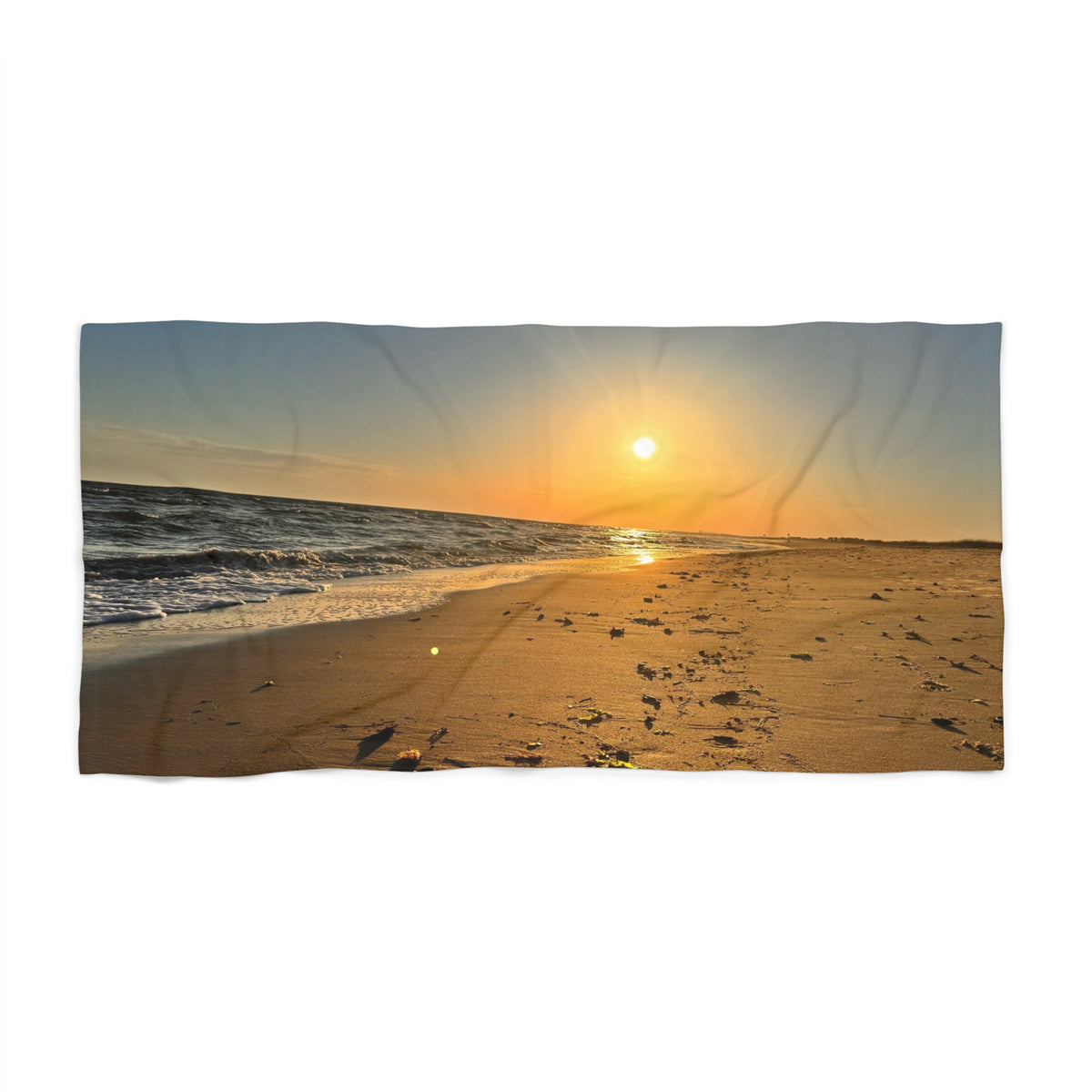 Golden Hour Shoreline — Beach Towel