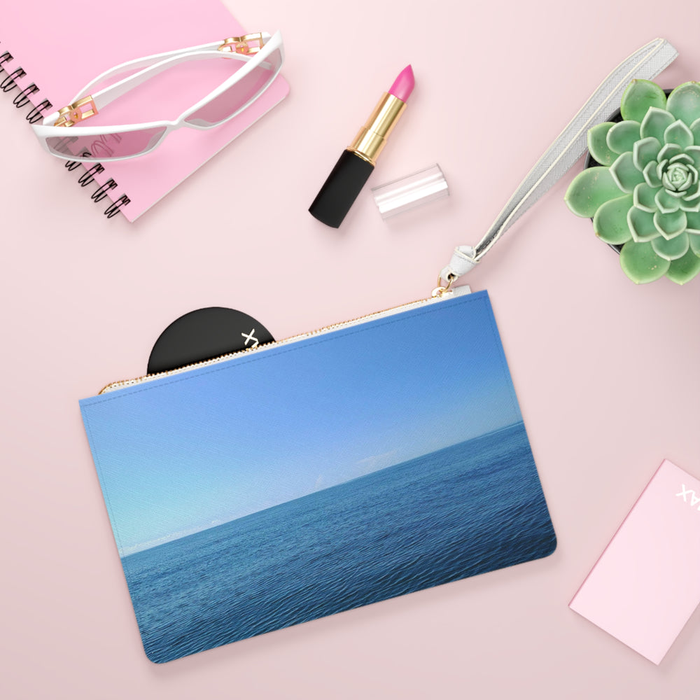 Sapphire Ripple Field — Clutch Bag