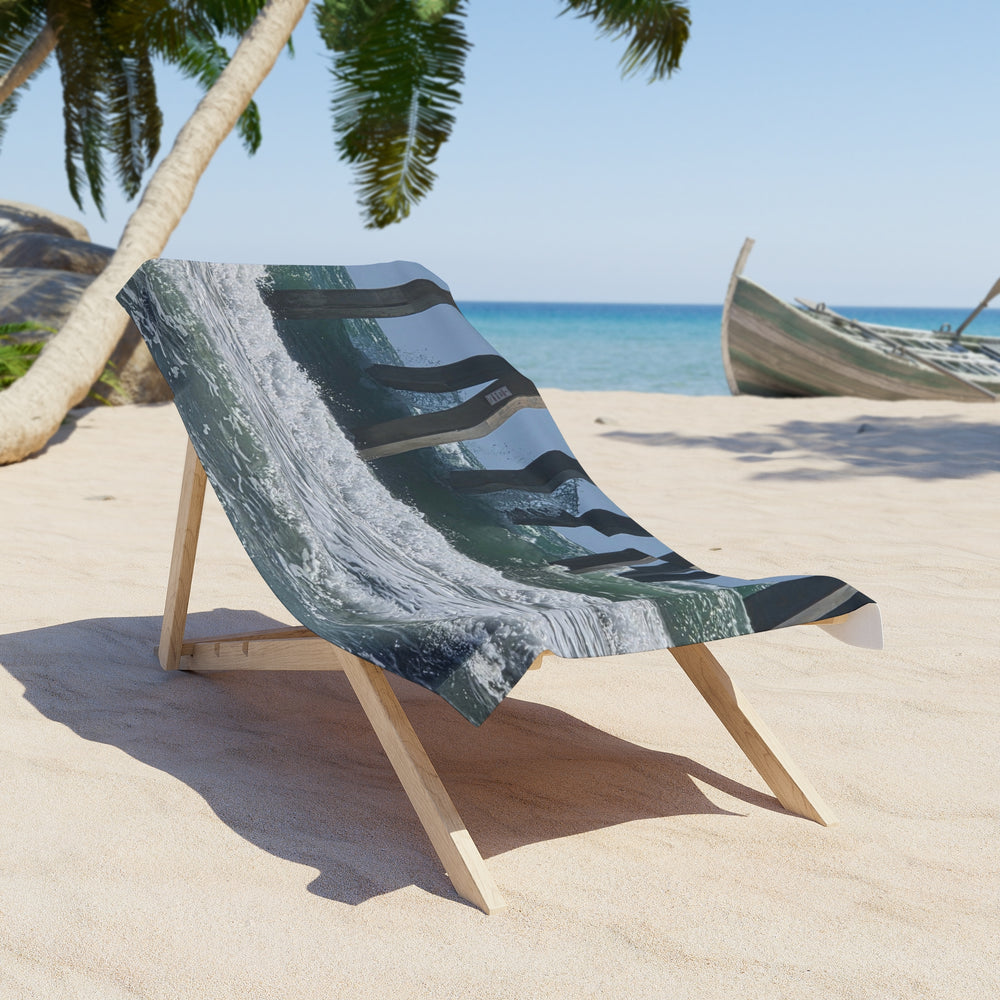 Surge Through The Pilings — Beach Towel