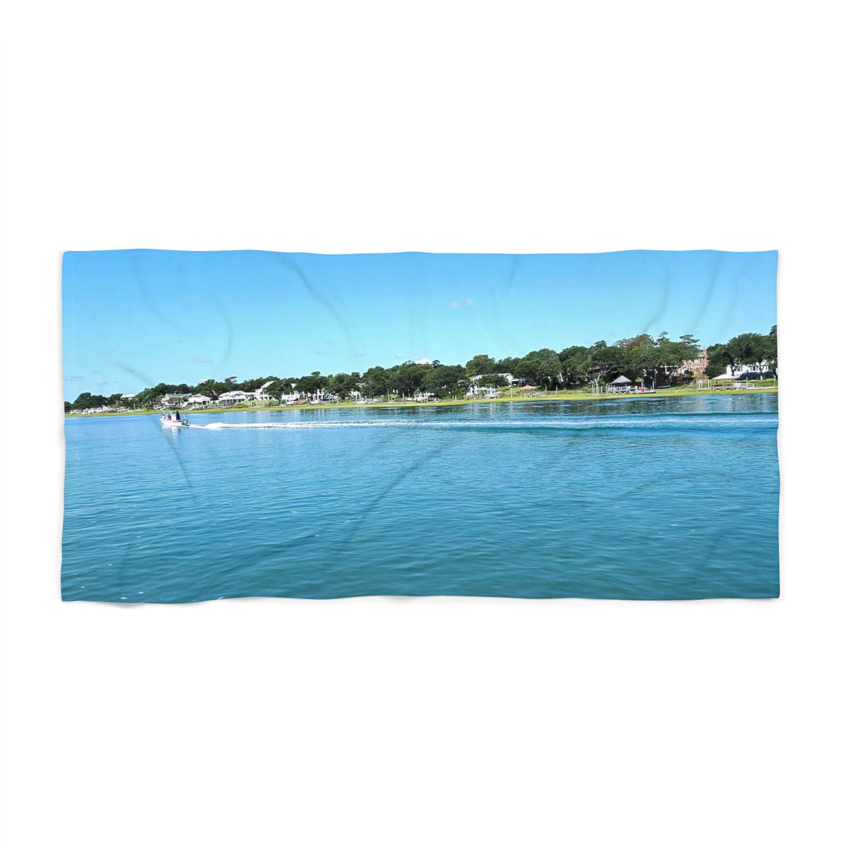 Waterway Morning Run — Beach Towel
