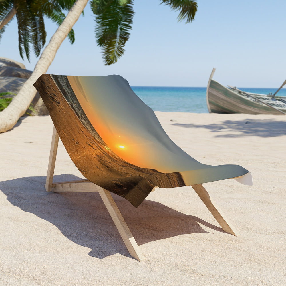 Footprints At Sunset — Beach Towel