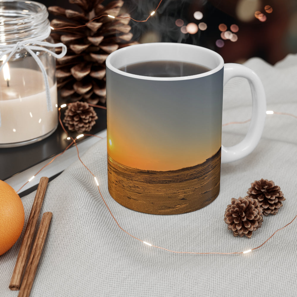 Footprints At Sunset — 11oz Mug