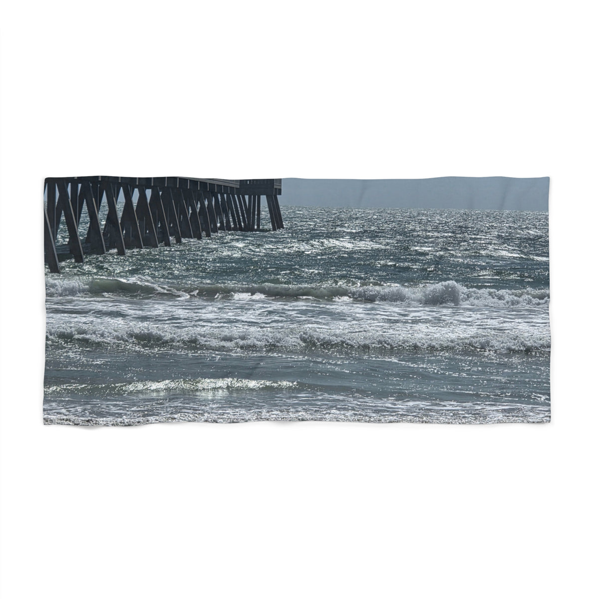 Silver Water Pier — Beach Towel