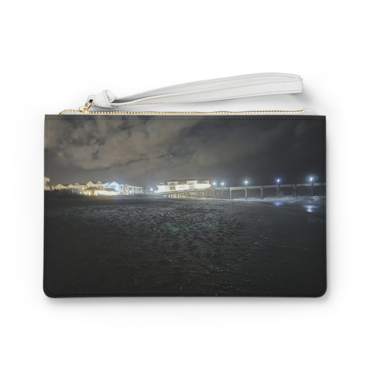 Pier Lights At Night — Clutch Bag