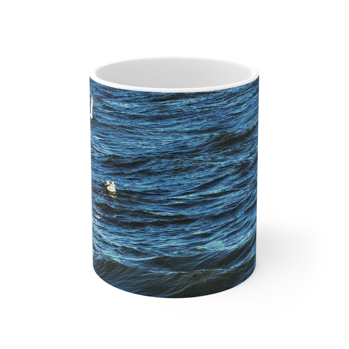 Gulls Over Blue Water — 11oz Mug
