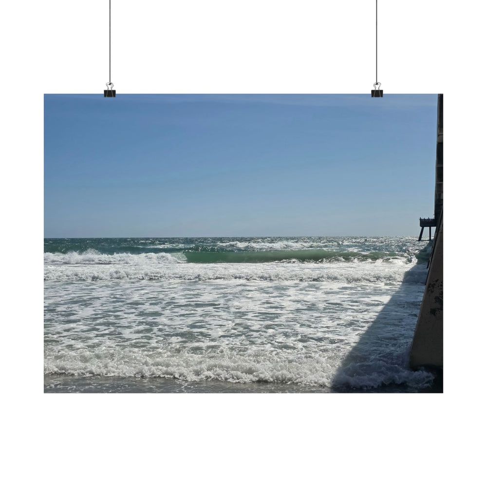 Breaking By The Pier — Matte Poster