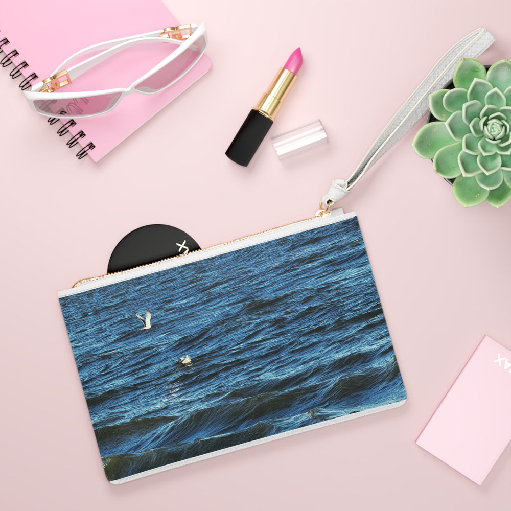 Gulls Over Blue Water — Clutch Bag