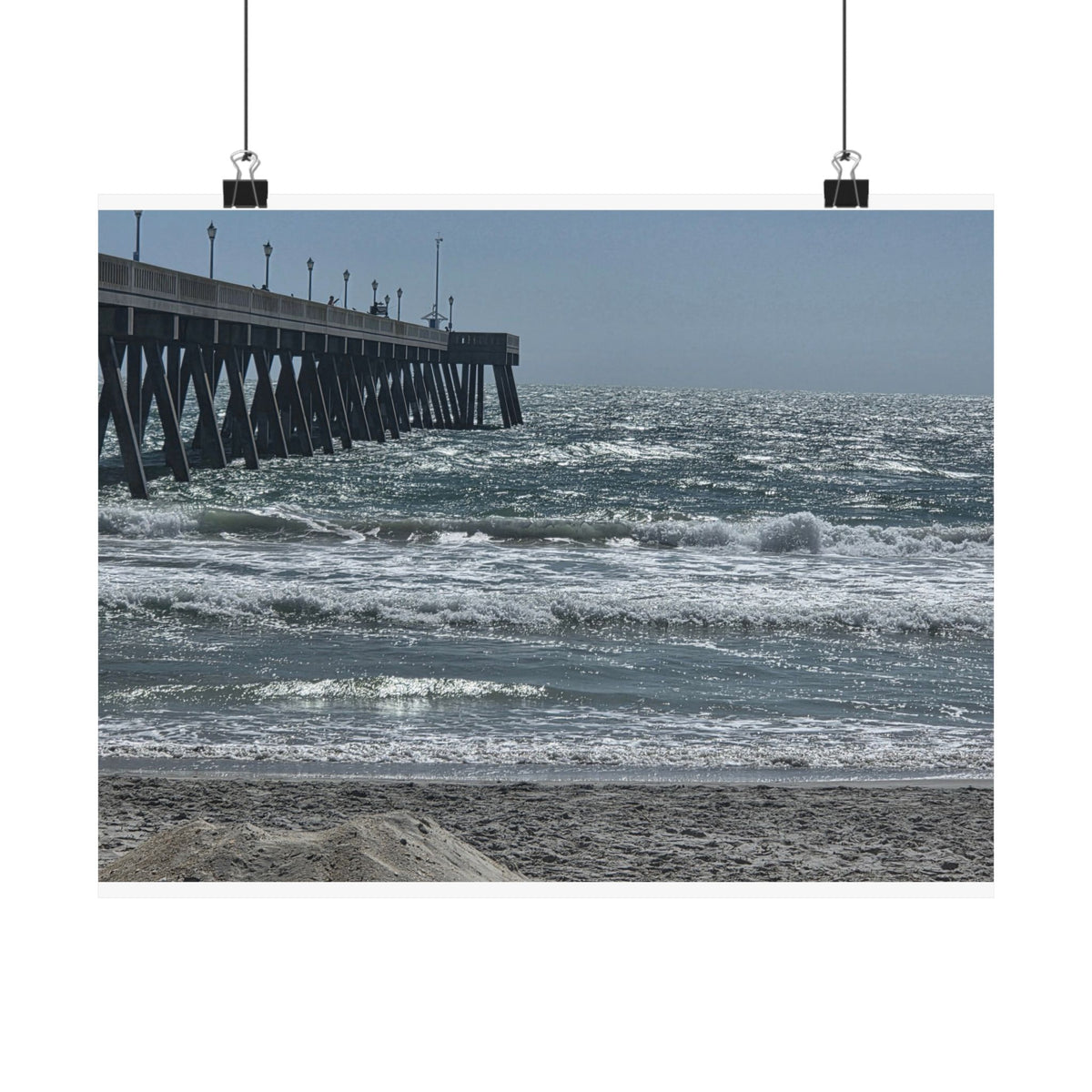 Silver Water Pier — Matte Poster
