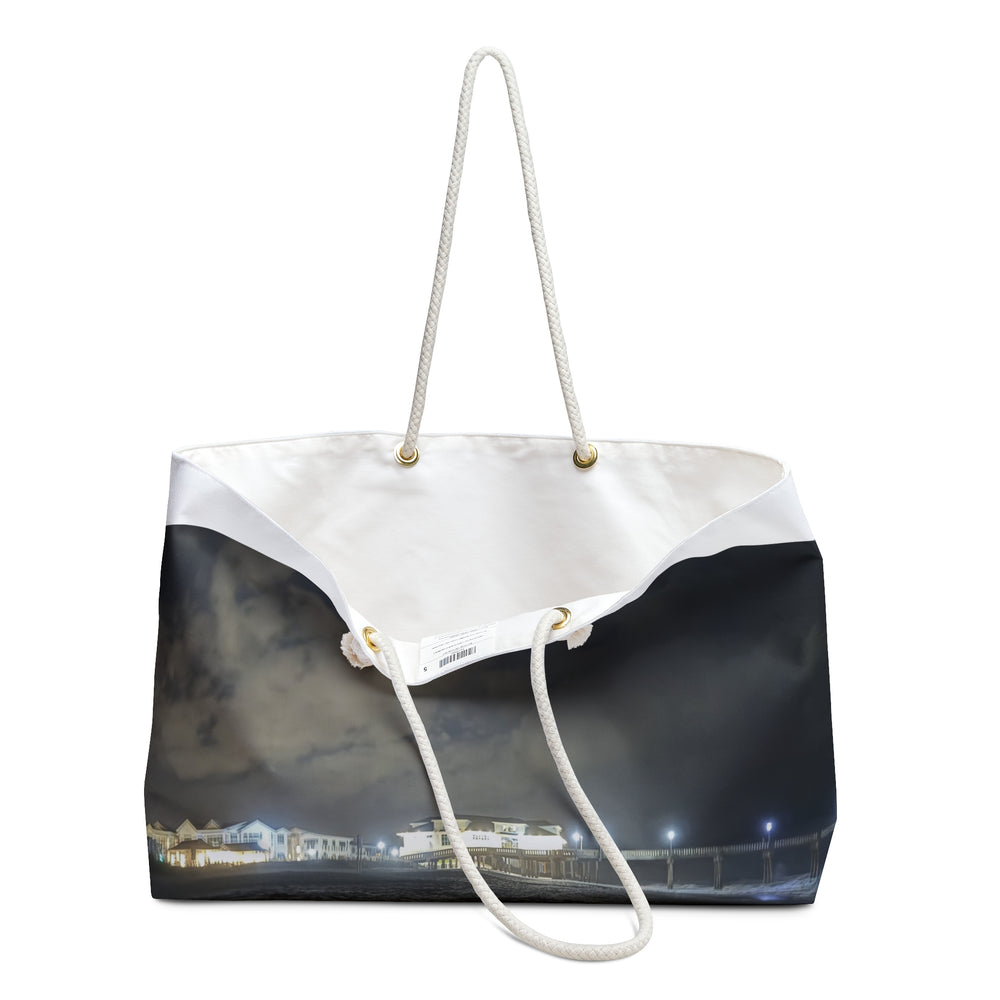 Pier Lights At Night — Weekender Bag