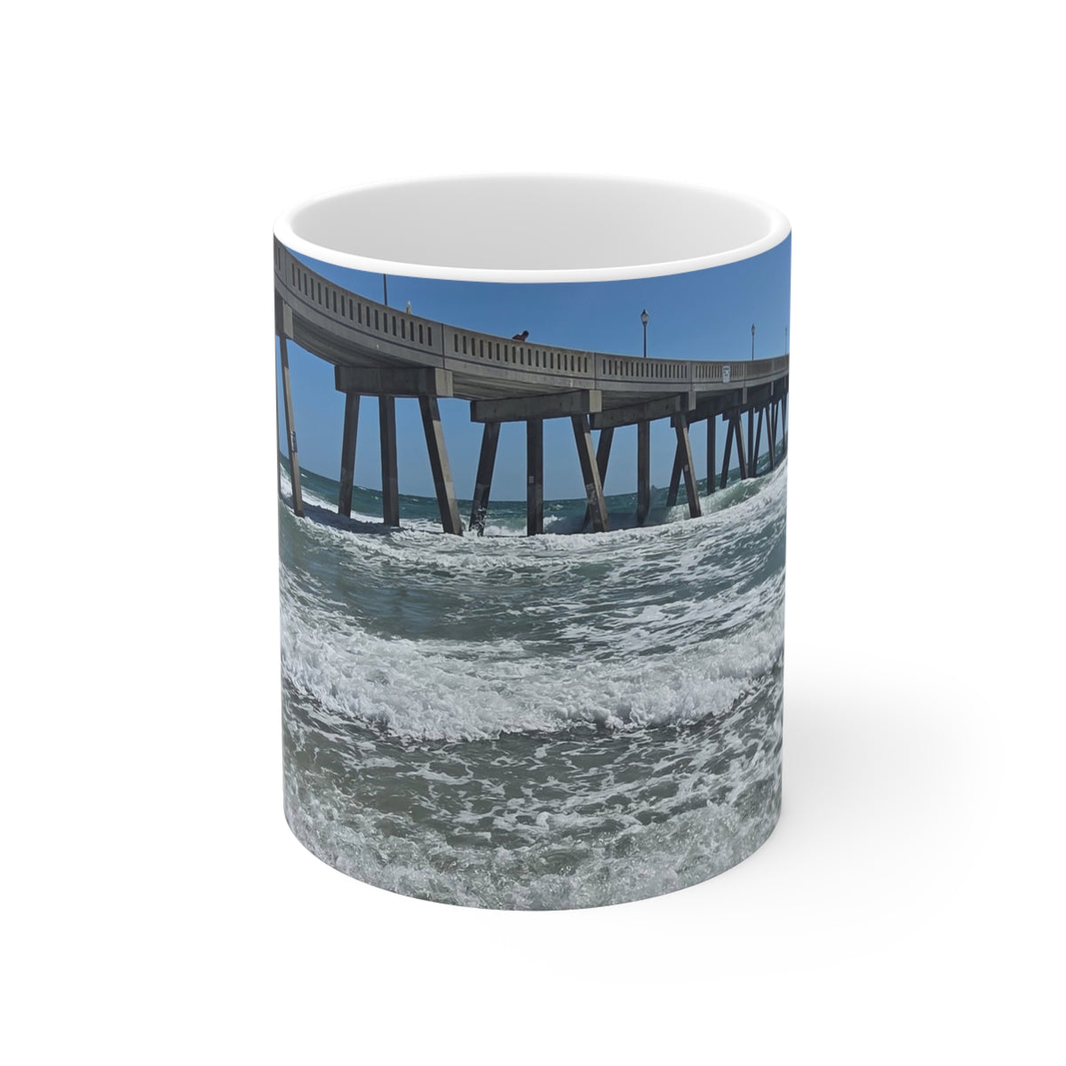 Pier In Full Blue — 11oz Mug