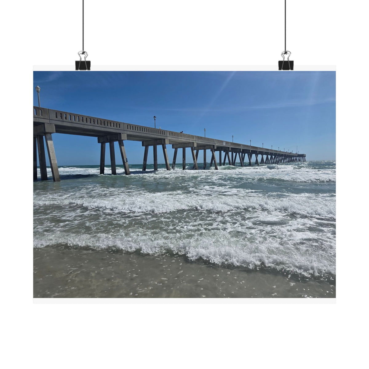 Pier In Full Blue — Matte Poster