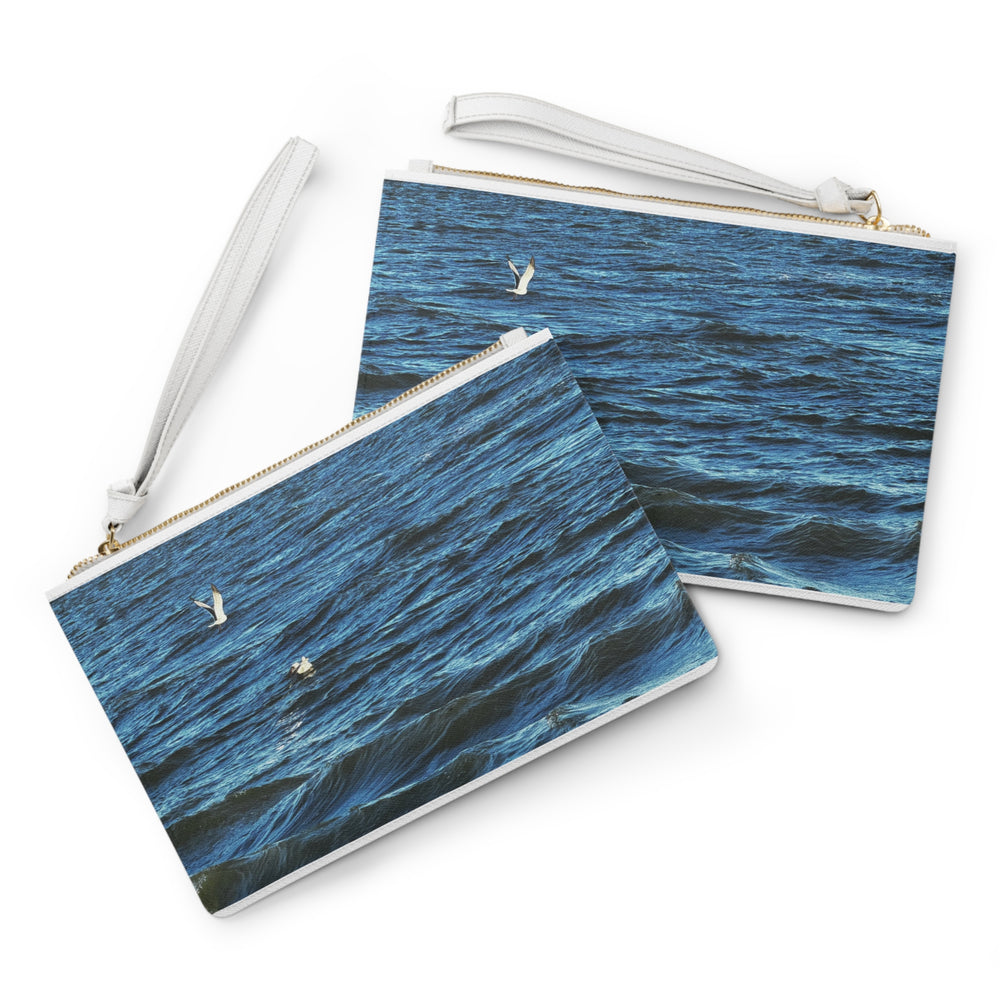 Gulls Over Blue Water — Clutch Bag