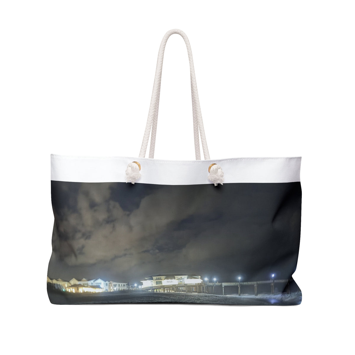 Pier Lights At Night — Weekender Bag