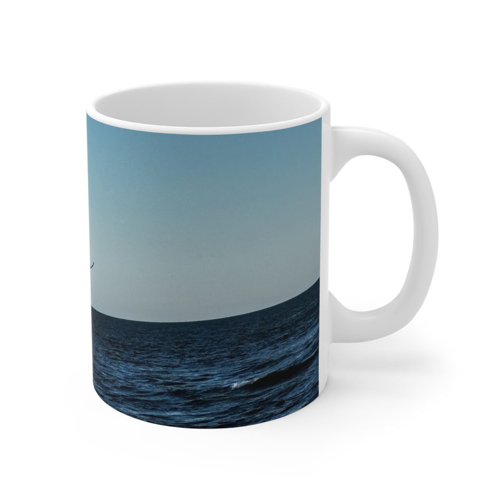 Lone Gull Soaring — 11oz Mug