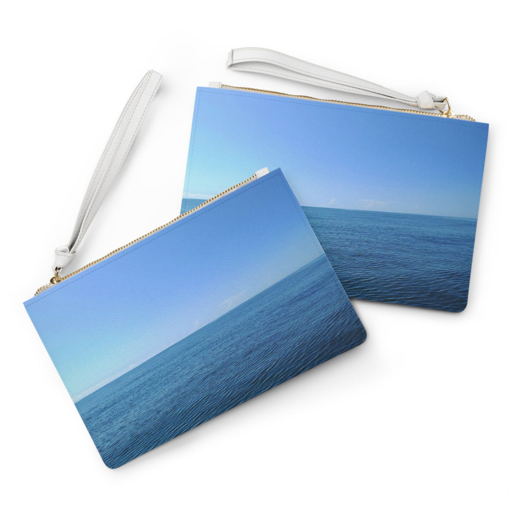 Sapphire Ripple Field — Clutch Bag