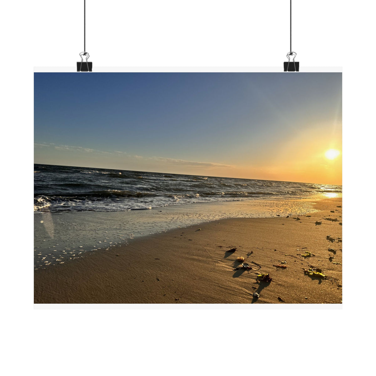 Tide Line At Golden Hour — Matte Poster
