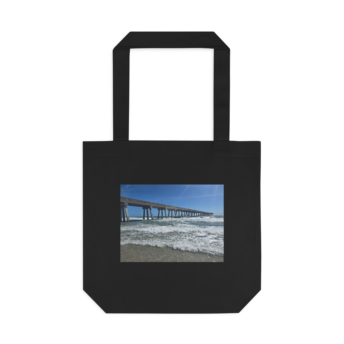 Pier In Full Blue — Cotton Tote