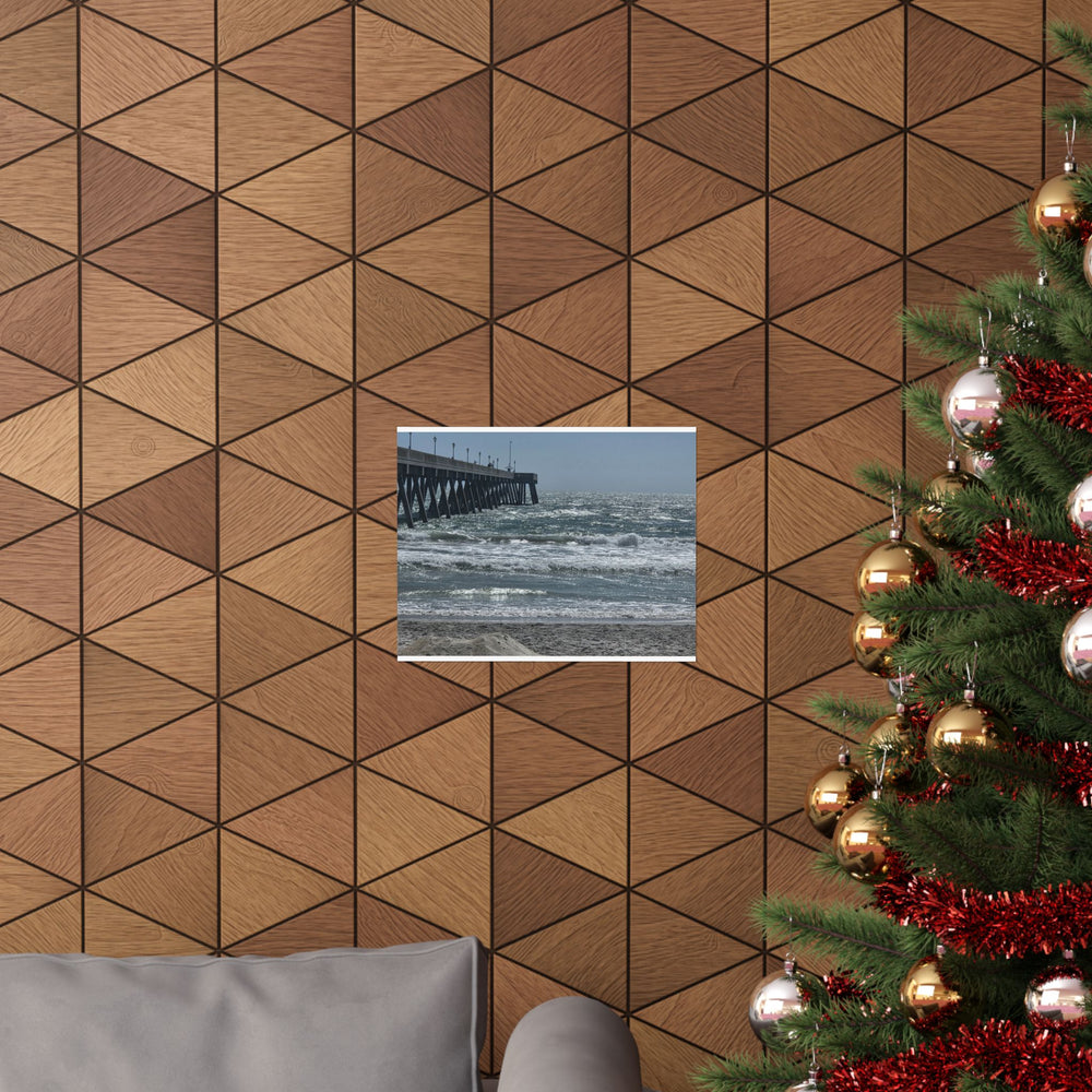 Silver Water Pier — Matte Poster