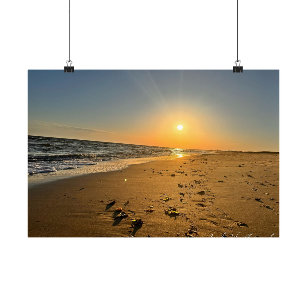 Golden Hour Shoreline — Matte Poster