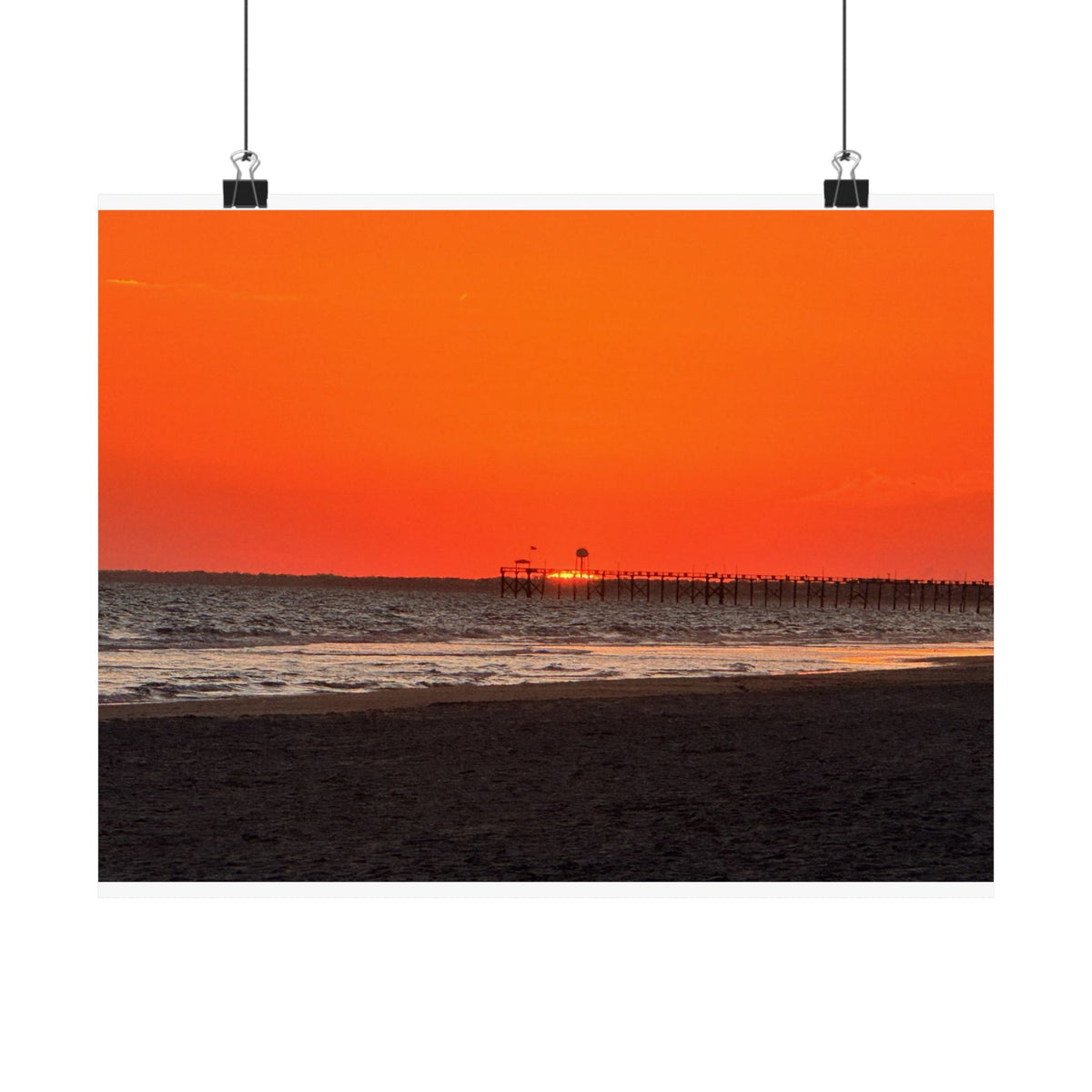 Crimson Pier — Matte Poster