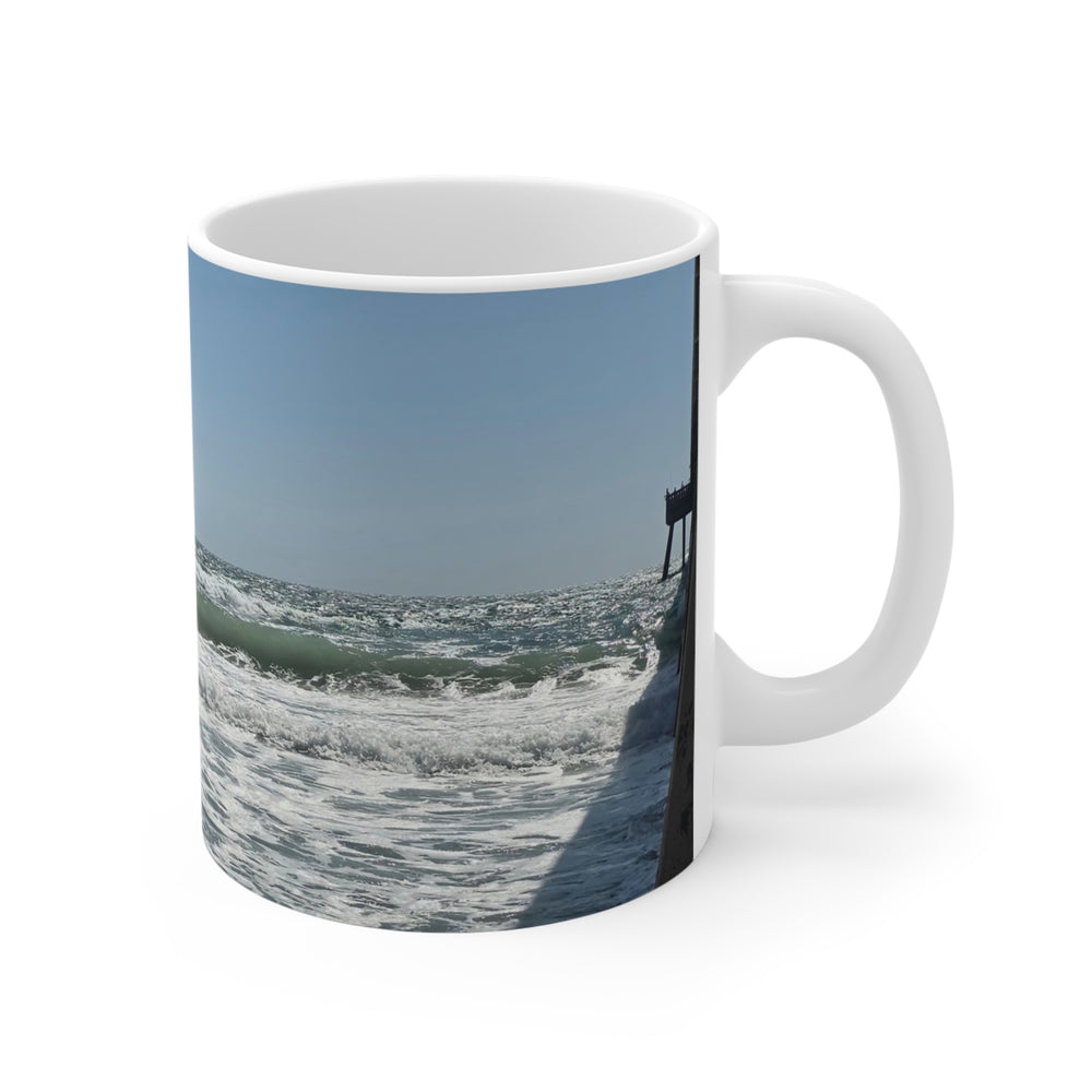 Breaking By The Pier — 11oz Mug