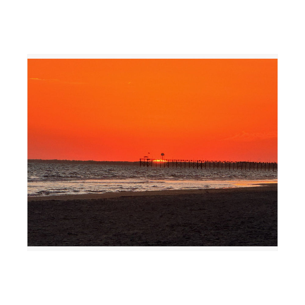 Crimson Pier — Matte Poster