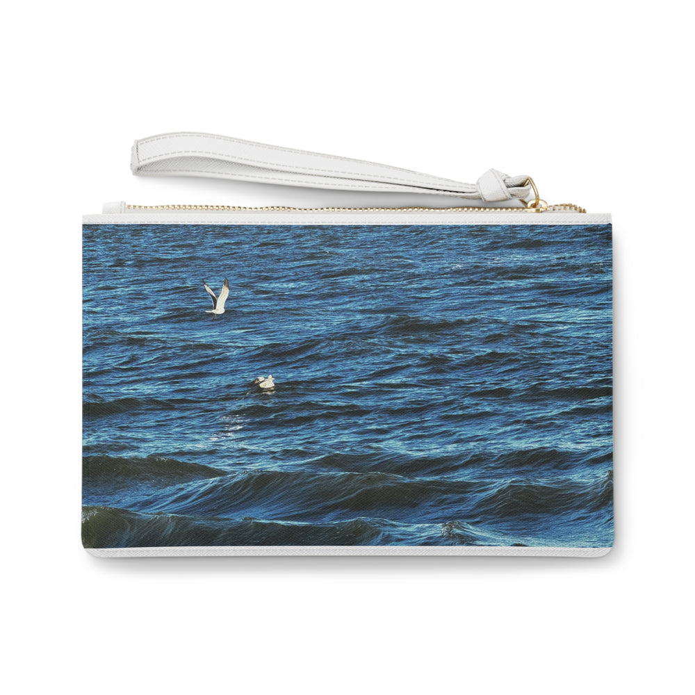 Gulls Over Blue Water — Clutch Bag