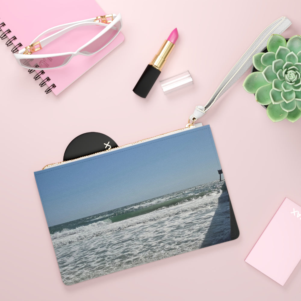 Breaking By The Pier — Clutch Bag