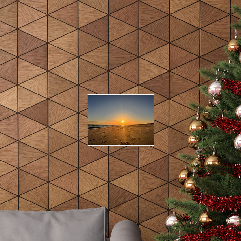 Footprints At Sunset — Matte Poster