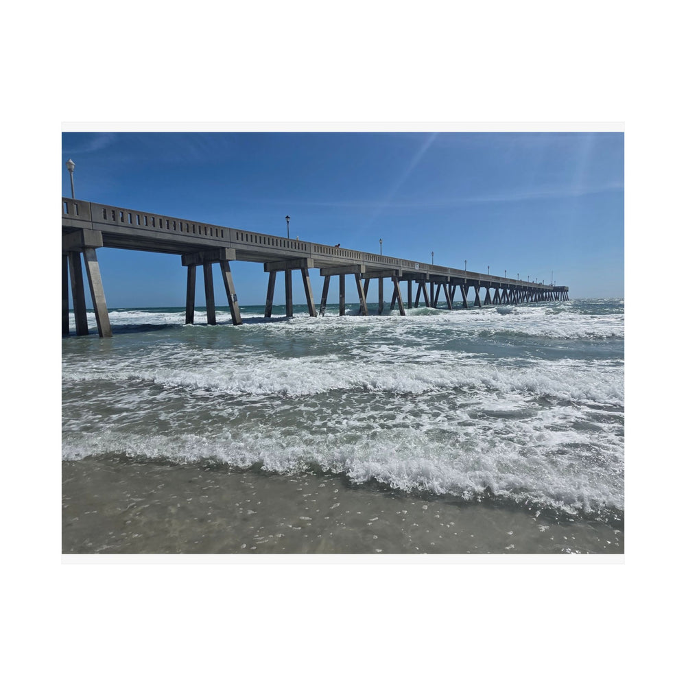 Pier In Full Blue — Matte Poster