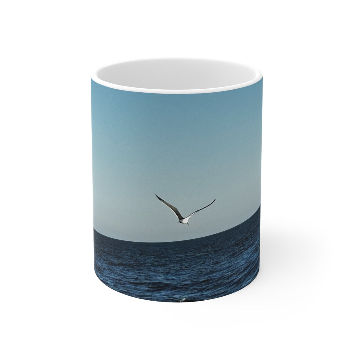 Lone Gull Soaring — 11oz Mug