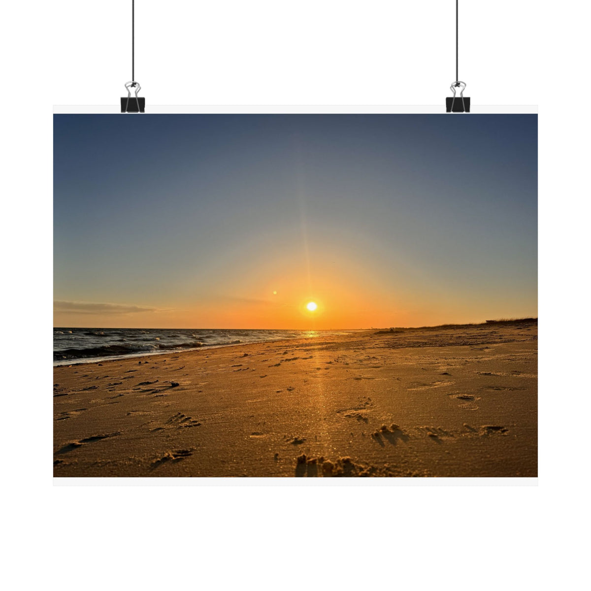 Footprints At Sunset — Matte Poster