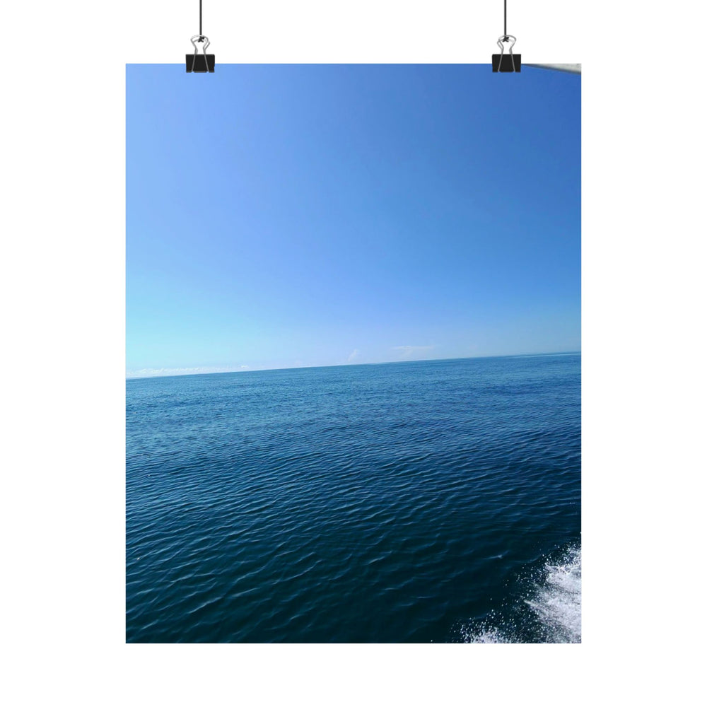Sapphire Ripple Field — Matte Poster